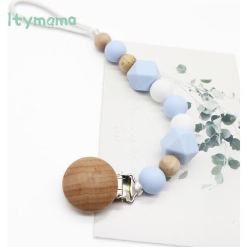 Baby Silicone Pacifier Clips Soother Chain BPA Free Silicone Beads Colorful Nipple Holder Dummy Clip Newborn Gift Baby Product