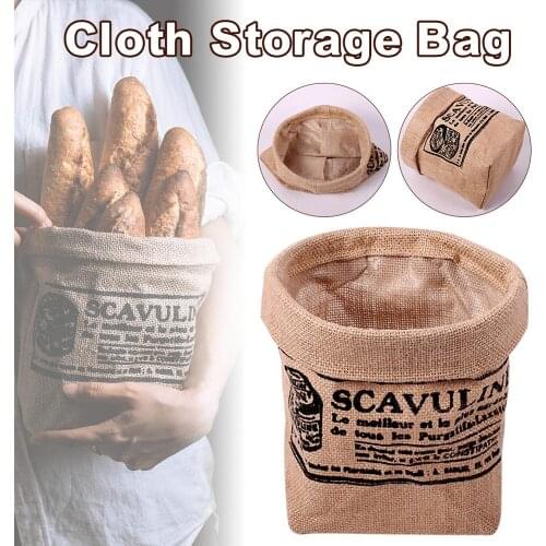 19x20x12cm Jute Storage Bag Desktop Storage Burlap Bag for Sundries Toys Pen Stationery Storing