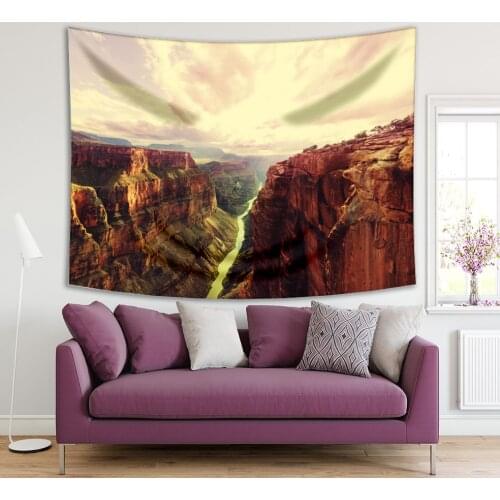 Tapestry Landscapes of the Grand Canyon Dramatic Nature River Cliffs Brown and Beige Photo Print