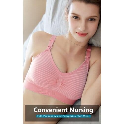 Cotton Maternity Nursing Bra Stripe Pregnant Breastfeeding Pregnancy Women Underwear BreastFeeding Bra soutien gorge allaitement