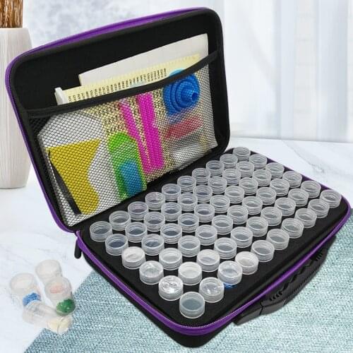 5D Diamond Painting Storage Box 60 Slot Diamond Painting Accessories Tool Jewelry Bead Storage Jar Accessories Tool Carry Case