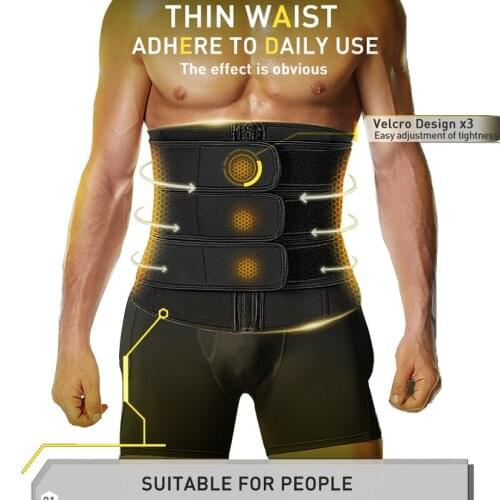Strong Tummy Control Waist Trainer Corset Men Neoprene Body Shaper Belt Slimming Girdle Fitness Sweat Shapewear for Fat Burner