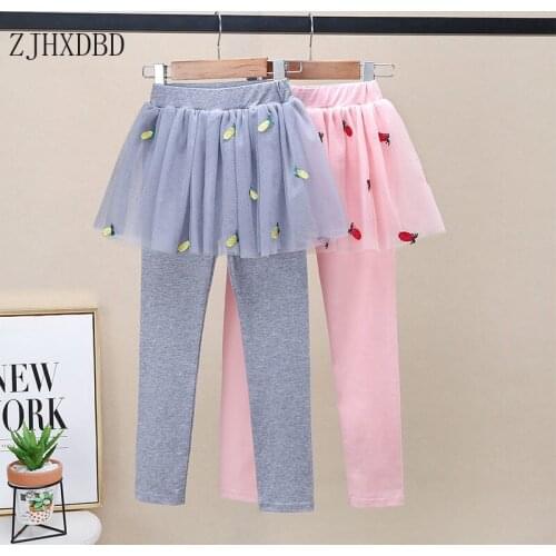 Toddler Girls Leggings with Skirt Winter Warm Cotton Kids skirts Pants Thick Girl Trousers Baby Clothes Elastic Flowers Leggings