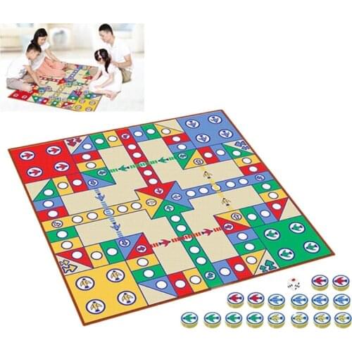 Flying Chess Carpet Parent-child Game Creeping Mat Kids Aeroplane Chess Rug Party Board Game Modern Ludo