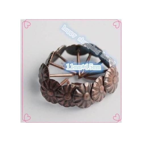 Hardware Antique bubble iron nail 11mm red bronze furniture decoration antique chrysanthemum bubble sofa tacks 11mm*15mm