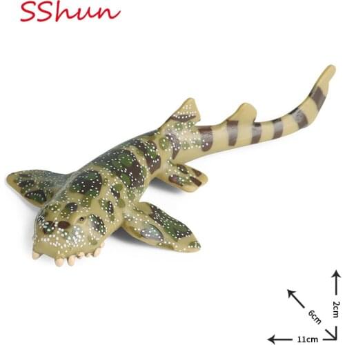 New Collection Toys 11*6*2cm Children Simulation Marine Animal Model Toy Striped Bamboo Shark Leopard Shark
