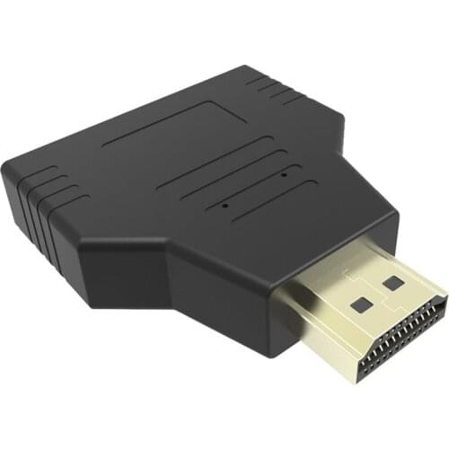 1080p 1 in 2 HDMI Splitter Adapter Male to 2 Female Onversion Head Adapter