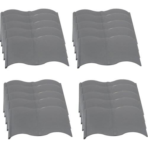 20Pcs Grey Garden Fence PP Plastic Garden Fence DIY Plastic Lawn Edge Plant Border Decoration Practical Garden Fence