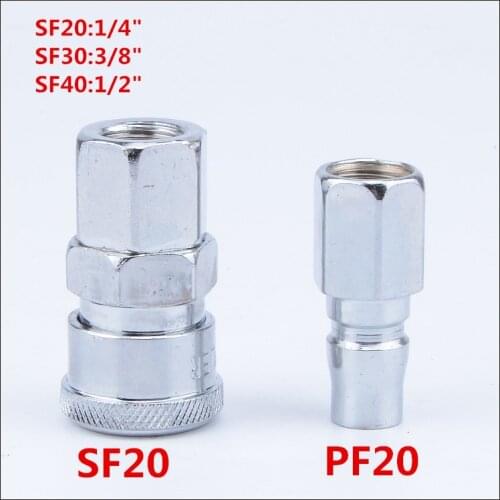 Pneumatic fitting C type Quick connector High pressure coupling SF20,SF30,SF40/PF20,PF30,PF40 work on Air compressor