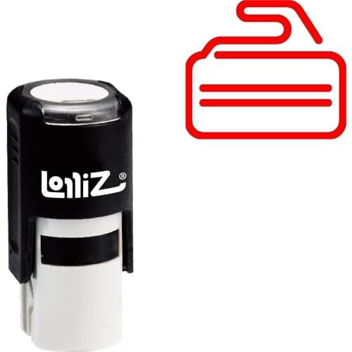 LolliZ Curling Self-Inking Rubber Stamp - Modern Symbol Series