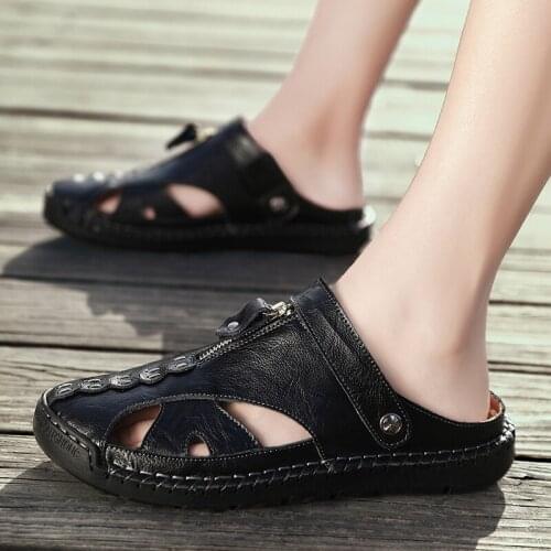 Sandalet Erkek Sandale Homme Ete Sandalias Cuero Hombre Mens Sandals Fashion Summer Shoes Men Beach For 2020 Sport