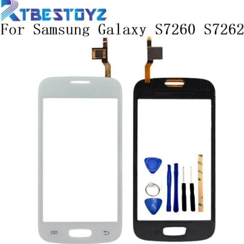 RTBESTOYZ Touch Screen Digitizer Sensor Glass Panel White and Black For Samsung Galaxy Star Pro S7260 S7262