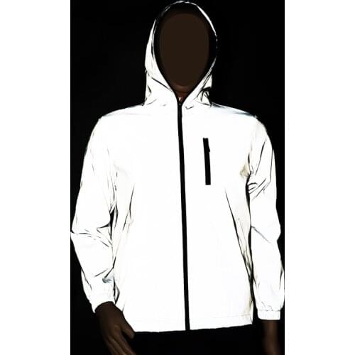 Reflective Cycling Jacket Light-reflecting coats Unisex windbreaker casual hip hop Hooded techwear Noctilucent Streetwear mens