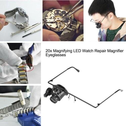 10x Glasses Magnifier With Illuminated Professional Led Lamp Diamond Tester Jewelers Solder Aid Forget Third Hand for Soldering