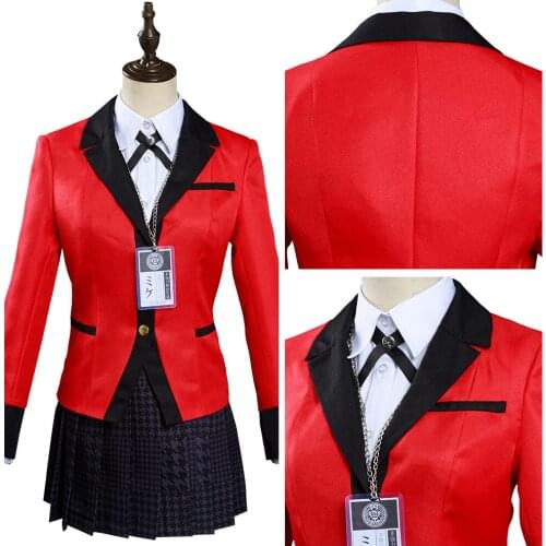 In Stock) Kakegurui: Compulsive Gambler Jabami Yumeko/Meari Saotome Uniform Skirt Outfits Halloween Carnival Suit