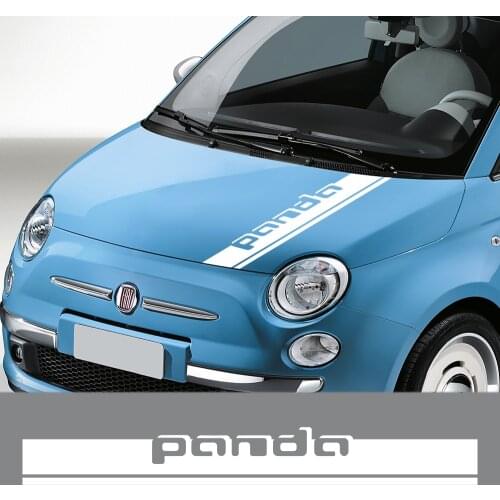 Auto Engine Bonnet Decoration Graphic Vinyl Sport Decals For Fiat Panda Car Styling Hood Cover Trim Stripes Stickers Accessories