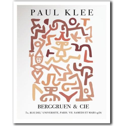 Pastel Tones Paul Klee Exhibition Print, Gallery Wall Art, Paul Klee Wall Art, Print Wall Art, Mid Century Wall Art Print
