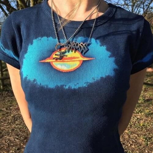 Printed Crop Top Y2k Women Knitted T Shirt Harajuku Tee Tops Short Sleeve Tshirt Female O Neck Pullovers Womens Casual Cute Top