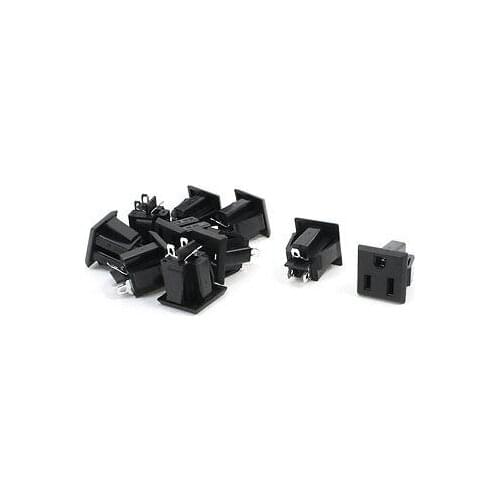 10pcs US 2P 3P Plug Socket PCB Board Power Adapter Connector AC 125V 15A SS-6D