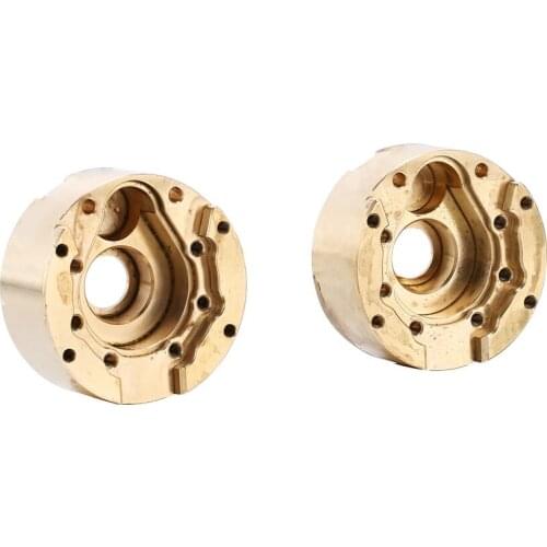 2pcs T4 Brass Counterbalance Weight Portal Drive Housing For 1:10 Remote Control Crawler Traxxas TRX-4