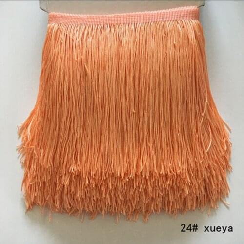 20M/lot 15cm Wide Lace Fringe Trim Tassel Fringe Trimming For DIY Latin Dress Stage Clothes Accessories Lace Ribbon