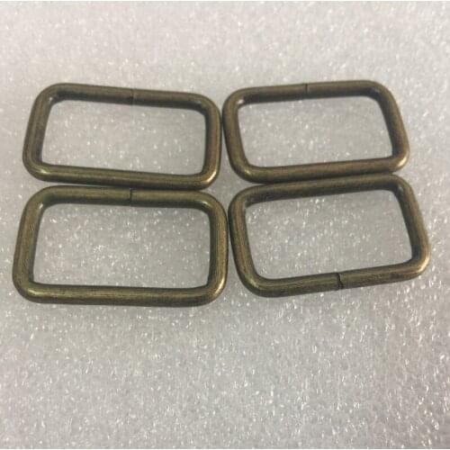 20pcs 25mm Rectangle Metal Dee Ring Webbing Belt Ribbon Buckle Strap Adjuster (Antique Bronze)