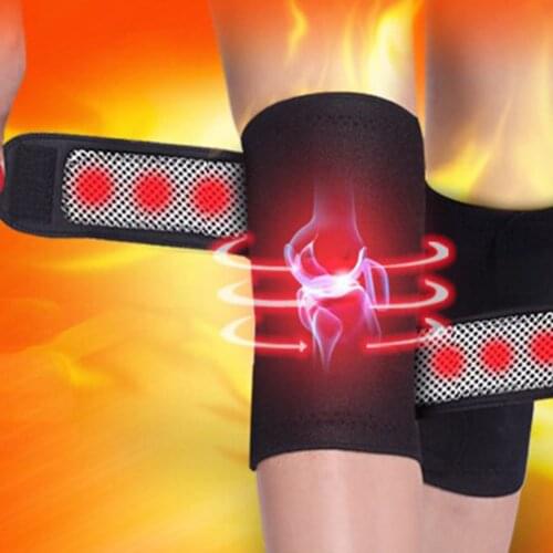 2X Self Heating Support Knee Pads Brace Warm For Arthritis Joint Pain Relief Injury Recovery Belt Knee Massager Magnetic Therapy