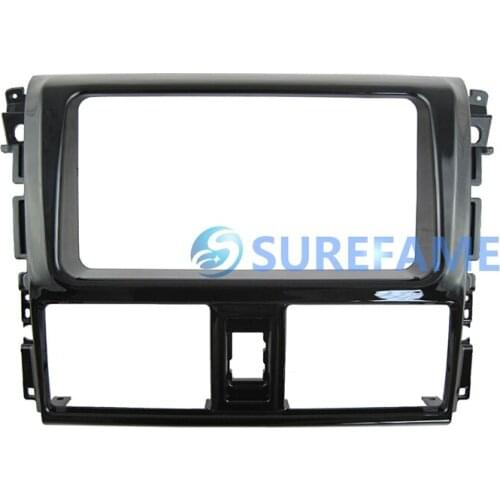 Car Fascia Radio Panel for Toyota Vios,Yaris 2013+ Dash Kit DVD CD Face Plate Trim Stereo Front Bezel Adapter Cover Audio Facia
