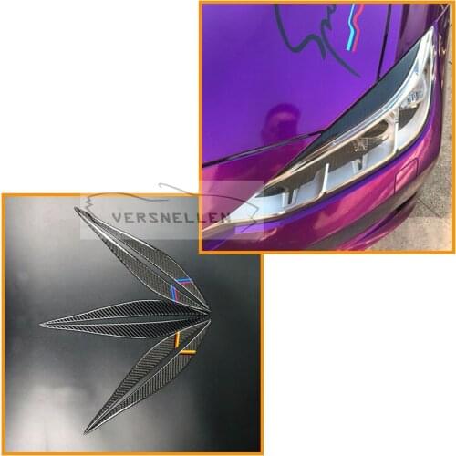 Car Accessories Carbon Fiber Headlights Eyebrows Eyelids for BMW F30 320i 325i 316i Front Headlamp Eyebrows 3 series 2013-2015