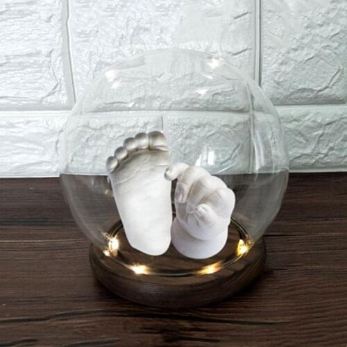 Free Shipping Diameter=15cm Different Top Glass Cover DIY Gift Warm Lighting Luminous Base Round Shape Dome Vase Home Decoration