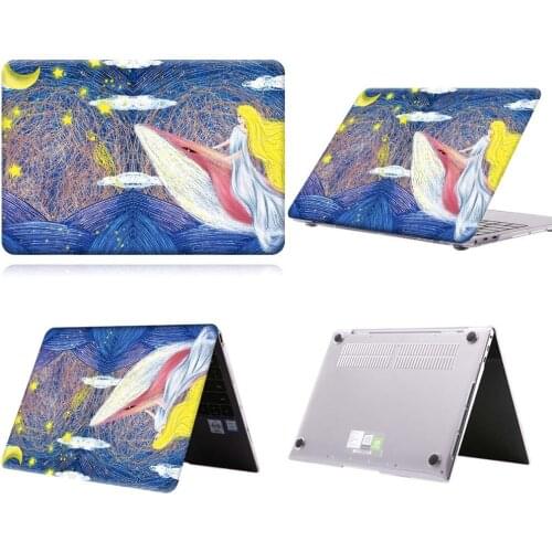 Princes Riding Whale Paint Laptop Case For MateBook 13/13 AMD Ryzen/14/D14/D15/X 2020/X Pro/Pro 16.1/Honor MagicBook 14/15