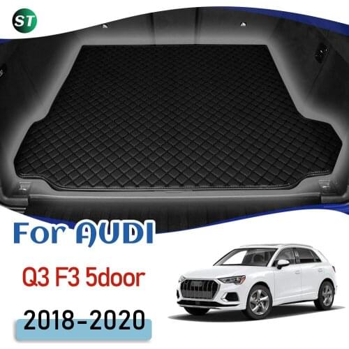 For Audi Q3 F3 2018 2019 2020 5 Door Leather Car Trunk Mat Trunk Boot Mat Liner Pad Cargo pad Carpet Tail Cargo Liner Sline