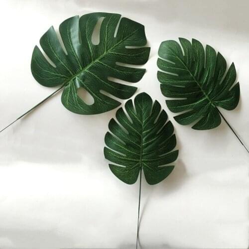 10pcs High Simulation Artificial Monstera Tropical Plant Leaf Home Party Office Store Wedding Event Party Decorations