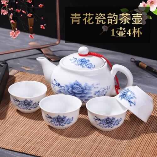 Chinese Blue And White Porcelain Teapot 150ml Ceramic Teapot Chinese Traditional Tea Set Office Living Room Decor Accessories