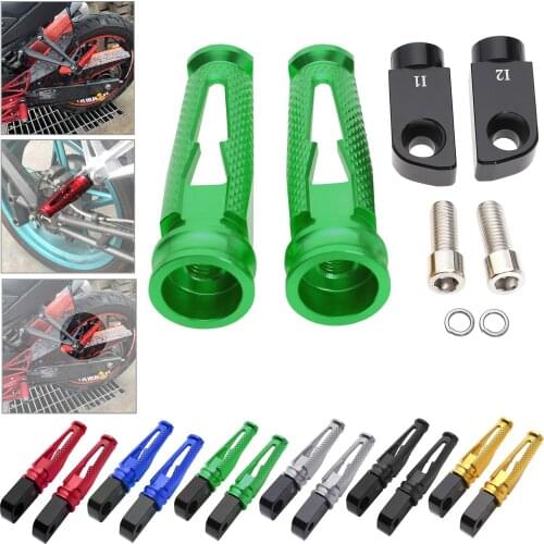 Foot Pegs Passenger Rear Footrests For KAWASAKI ZXR250 ZR250 ZZR400 ZZR1100 ZR-7 Motorcycle Aluminum