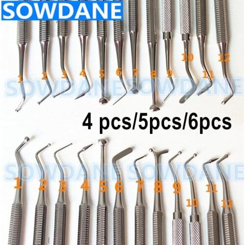 4 Pcs Set/ 6 Pcs Set Composite Dental Composite Filling Instrument spatula Amalgam Plastic Double Ends