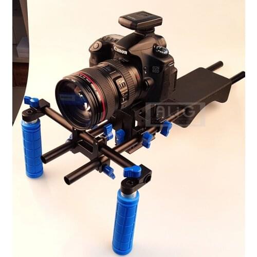 DSLR Rig 5D3 6D D600 Camera Mount Head Handheld Video Shoulder Support System 15mm Rod Clamp Bracket Stand
