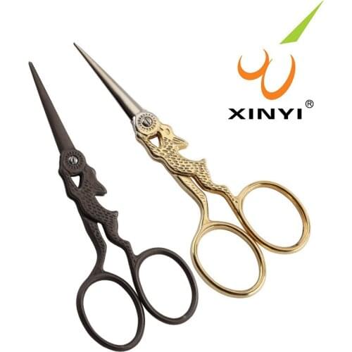 Rabbit Type Titanium Plated Retro Scissors Embroidery Hand-cut Mini Scissors Scissors Hair Professional Hair Shears