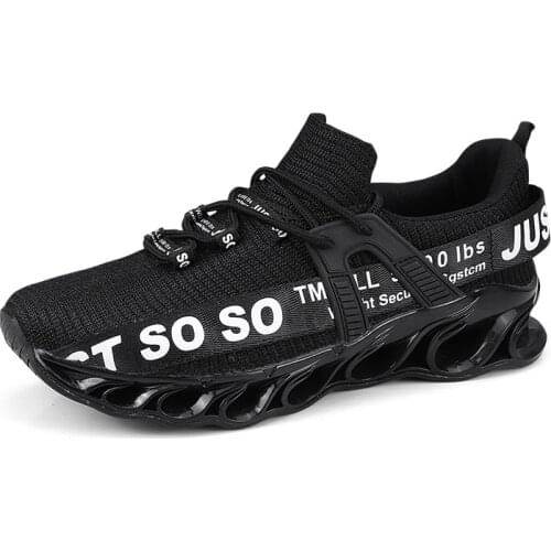 Casual Mens Sneakers Breathable Men Blade Running Shoes Hollow Damping Sports Footwear Comfortable Massage Chaussure Size 39-46