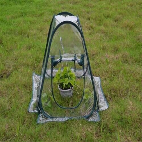 Mini Plants Greenhouse Indoor Outdoor Flowerpot Cover Shelter Transparent Soft Glass Film Greenhouse For Garden Plants