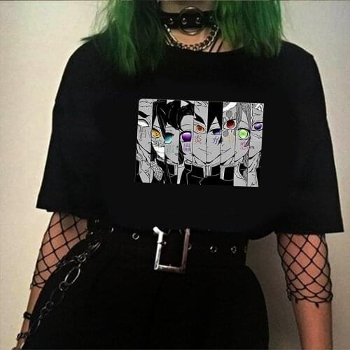 2021 Hot Japanese Anime Demon Slayer T Shirt Men Kawaii Kimetsu No Yaiba Graphic Tees Unisex Tops Funny Tshirt Male