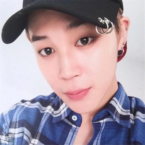 Hot selling JIMIN Fashion K POP Iron Ring Hats adjustable Baseball cap 100% handmade ring