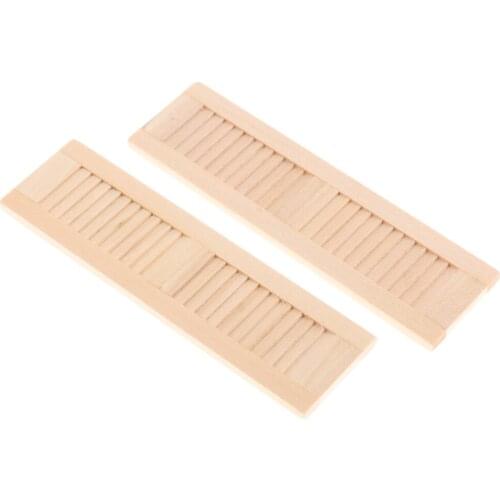 12th Dollhouse Miniature DIY Unfinshed Window Blind Shuttters Ornaments