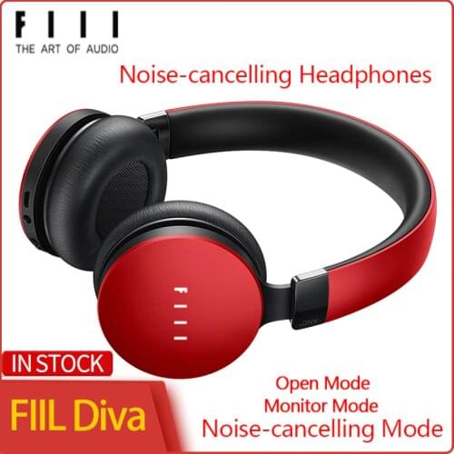 Fiil Diva Headphone with Mic Wireless Bluetooth Headset Voice Control Noise-adjusting Monitor Headphone Gaming headset Fiil App