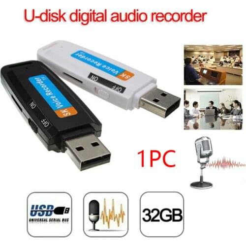 Mini Rechargeable U Disk Plastic Professional Voice Recorder Portable Support TF Card Audio Pen Flash Drive Digital USB WAV