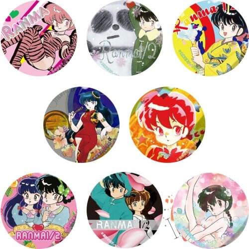 Ranma Nibun-no-Ichi Anime Badge Tendou Akane Cute Metal Badge Brooch Pins