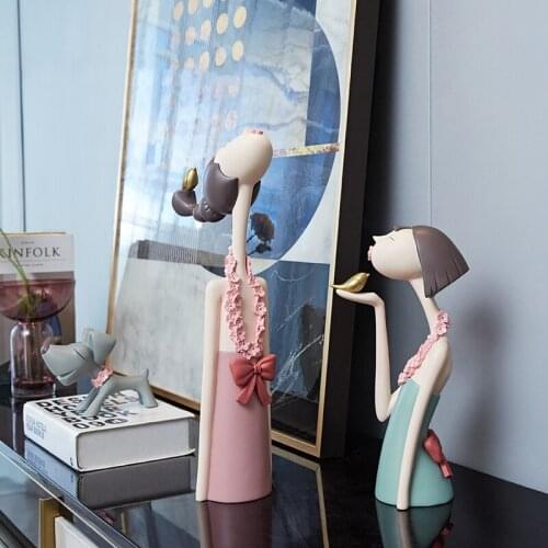 Light Luxury Living Room Wine Cabinet Girl Heart Bedroom Decoration Creative Porch Home Wedding Gift House Decoration Oranment