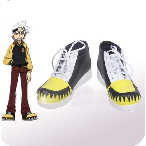 Soul Eater Not Soul Eater Soul Evans Yellow Cosplay Shoes Boots Adult Halloween Carnival Party Cosplay Costume Accessories