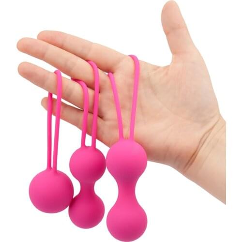 Sex Shop 3 in 1 Vaginal Ben Wa Balls Silicone Chinese Geisha Balls Kegel Excercise Love Egg Goods for Adult Sex Toys for Woman
