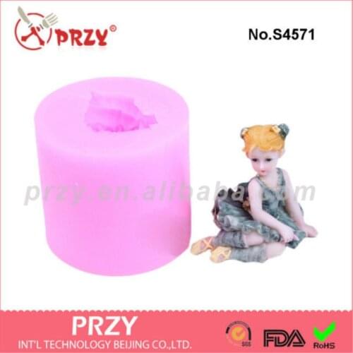 Dancing Girl Silicone Soap Mold DIY Food Grade Silicone Mold Silicone Rubber Material Soap Mold Aroma Stone Moulds PRZY 001